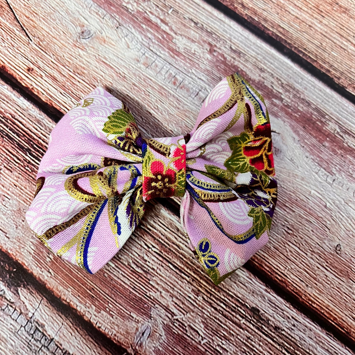 Purple Bow Hair Clip