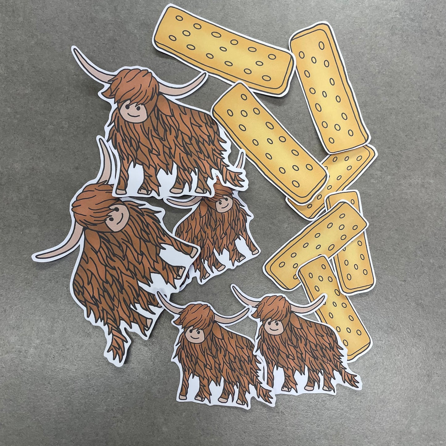 12 pcs Lorna The Highland Cow ephemera pack