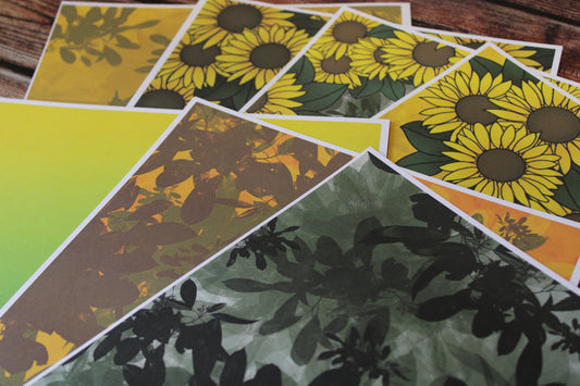 June Sunflower papers PRINTED and POSTED