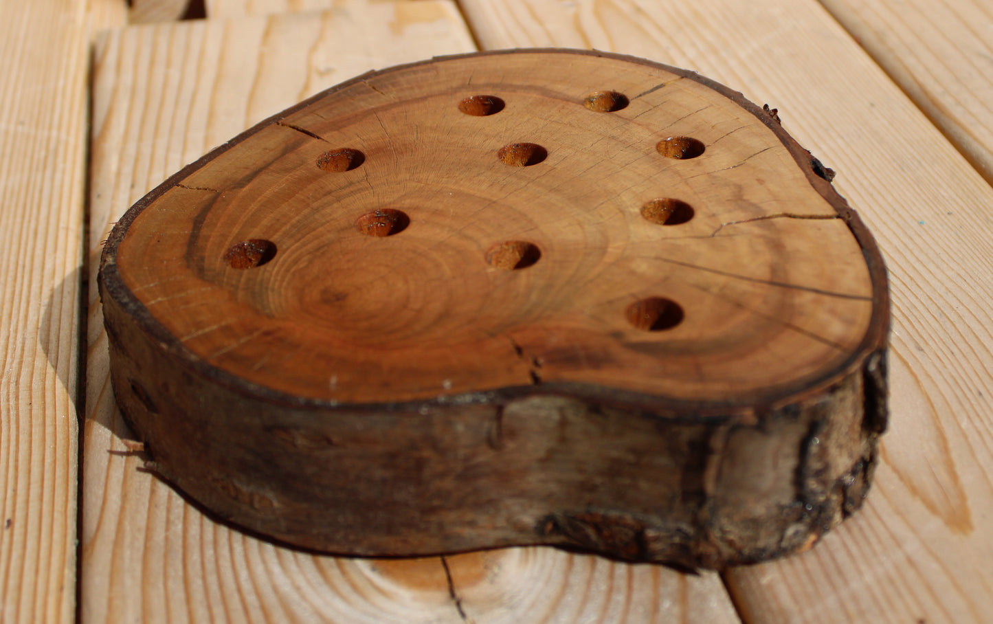 Wooden Slice Desk Tidy