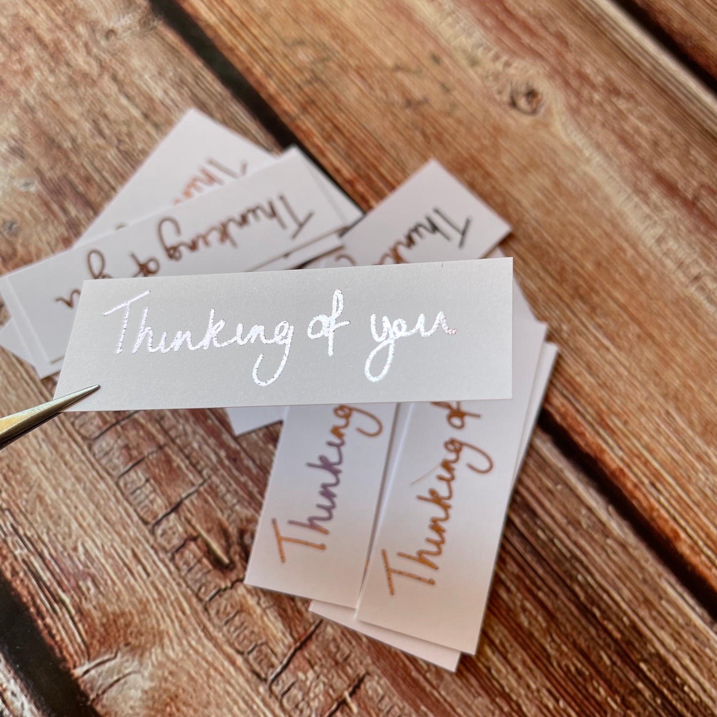 10 pcs Handwritten 'Thinking of you' Sentiments