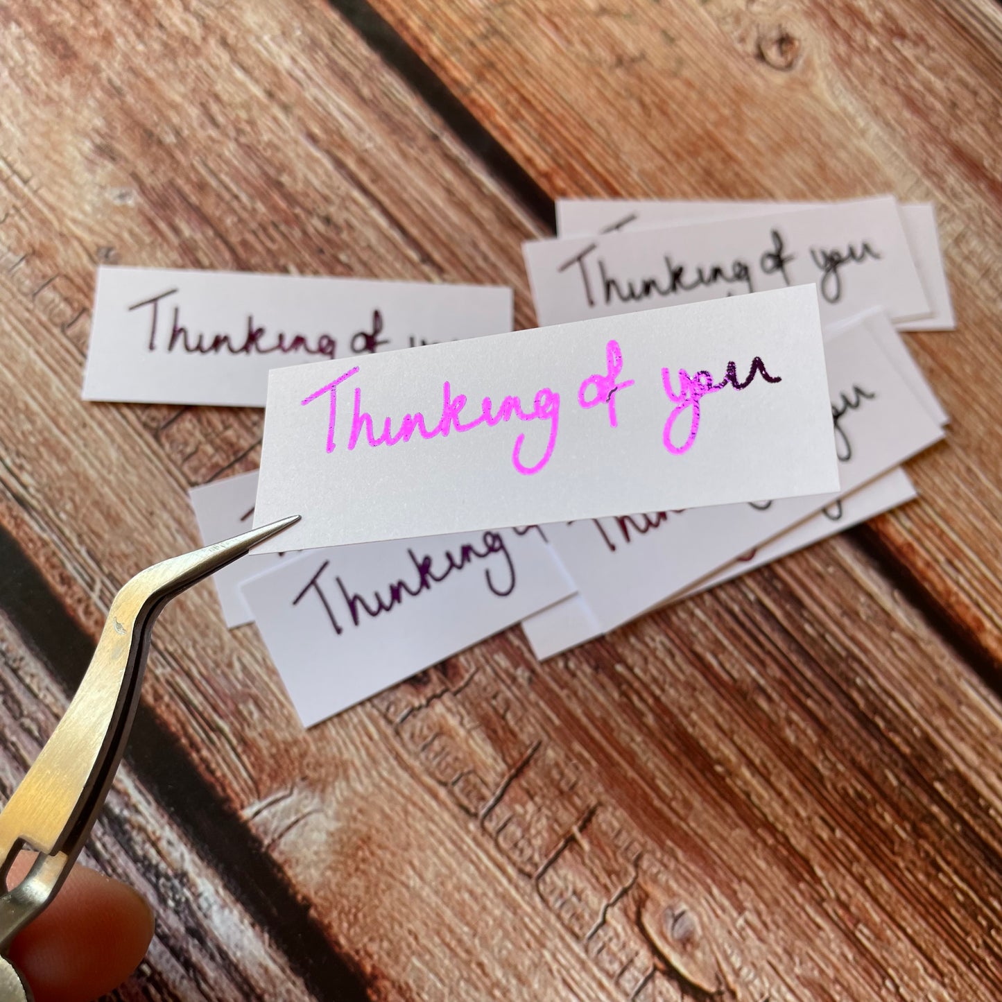 10 pcs Handwritten 'Thinking of you' Sentiments