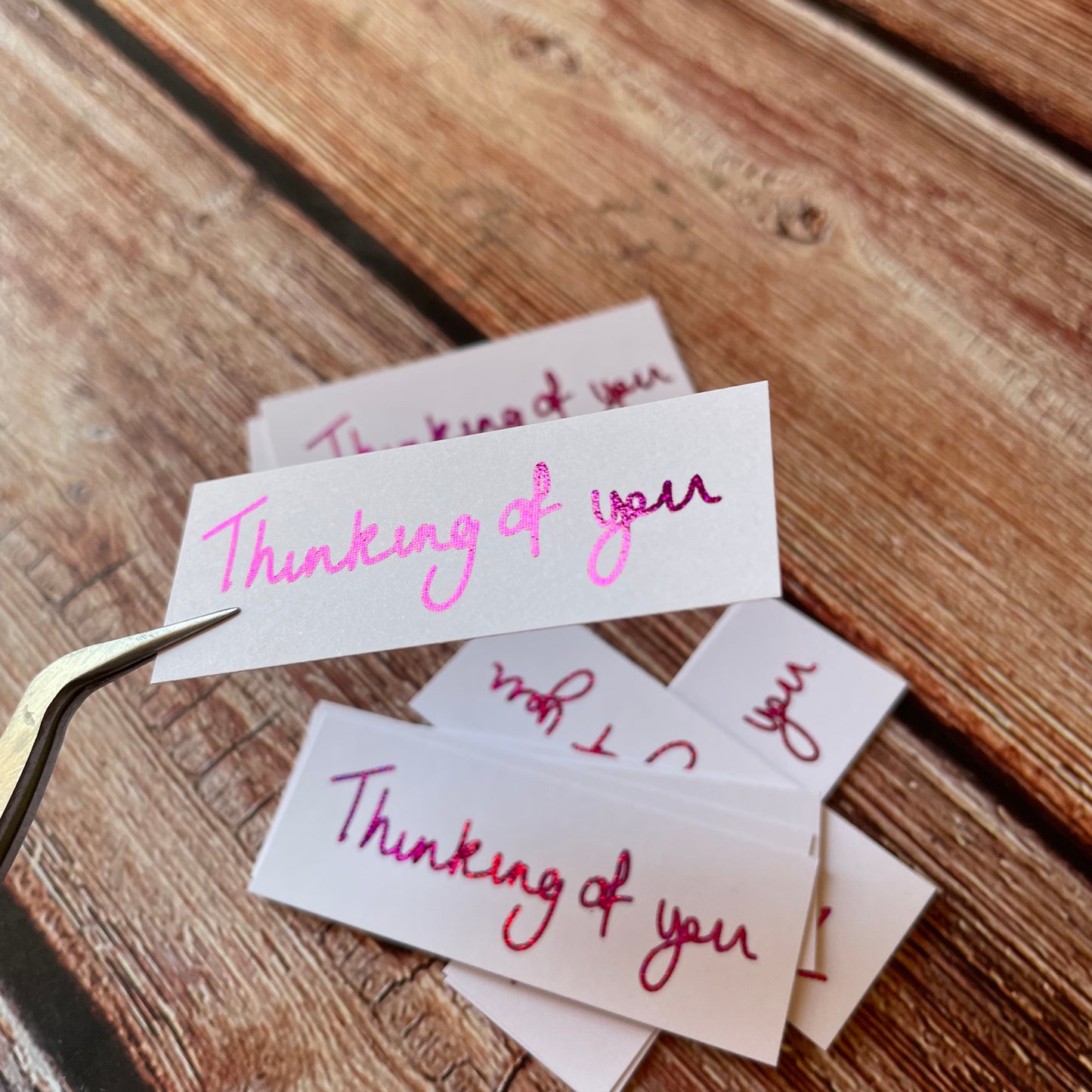 10 pcs Handwritten 'Thinking of you' Sentiments