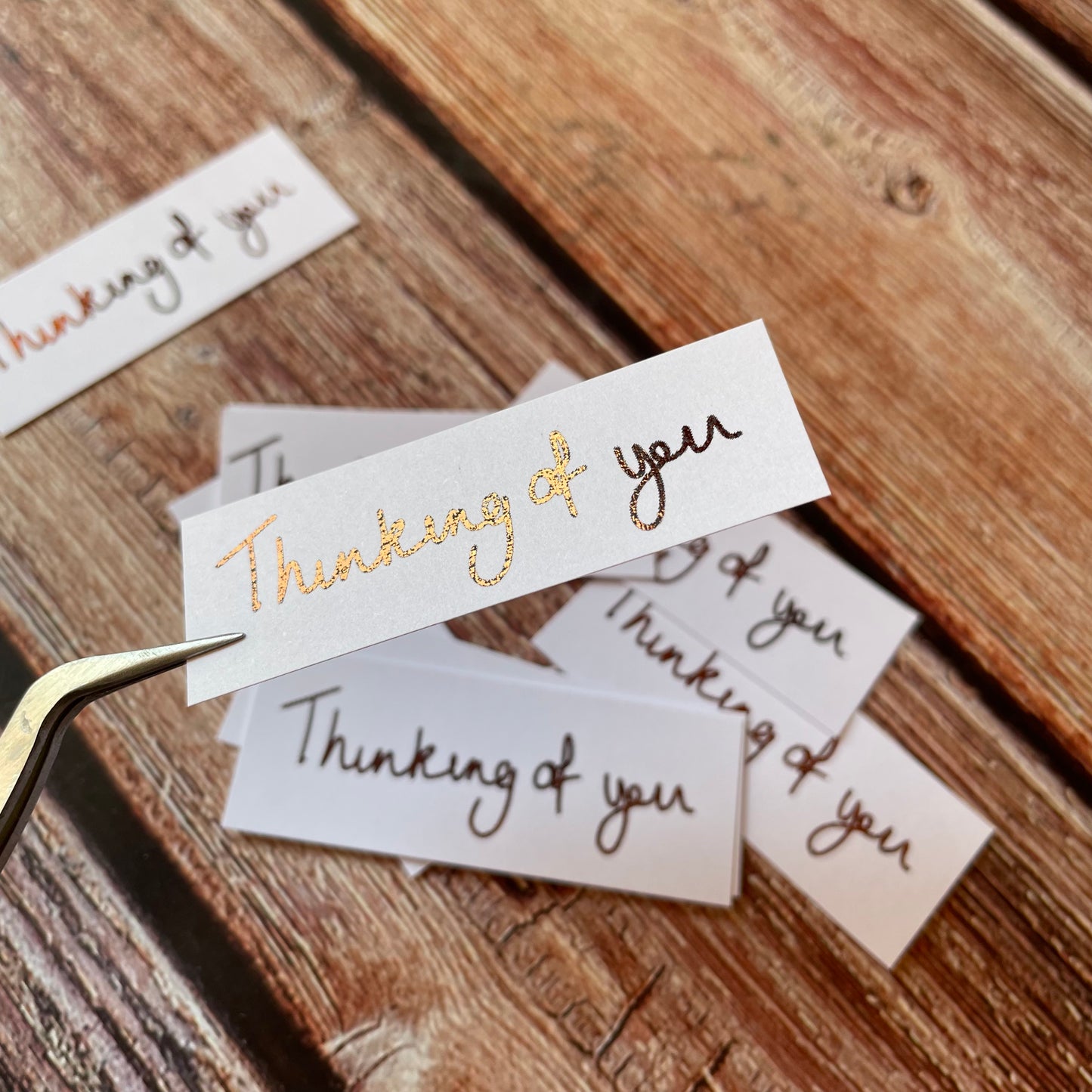 10 pcs Handwritten 'Thinking of you' Sentiments