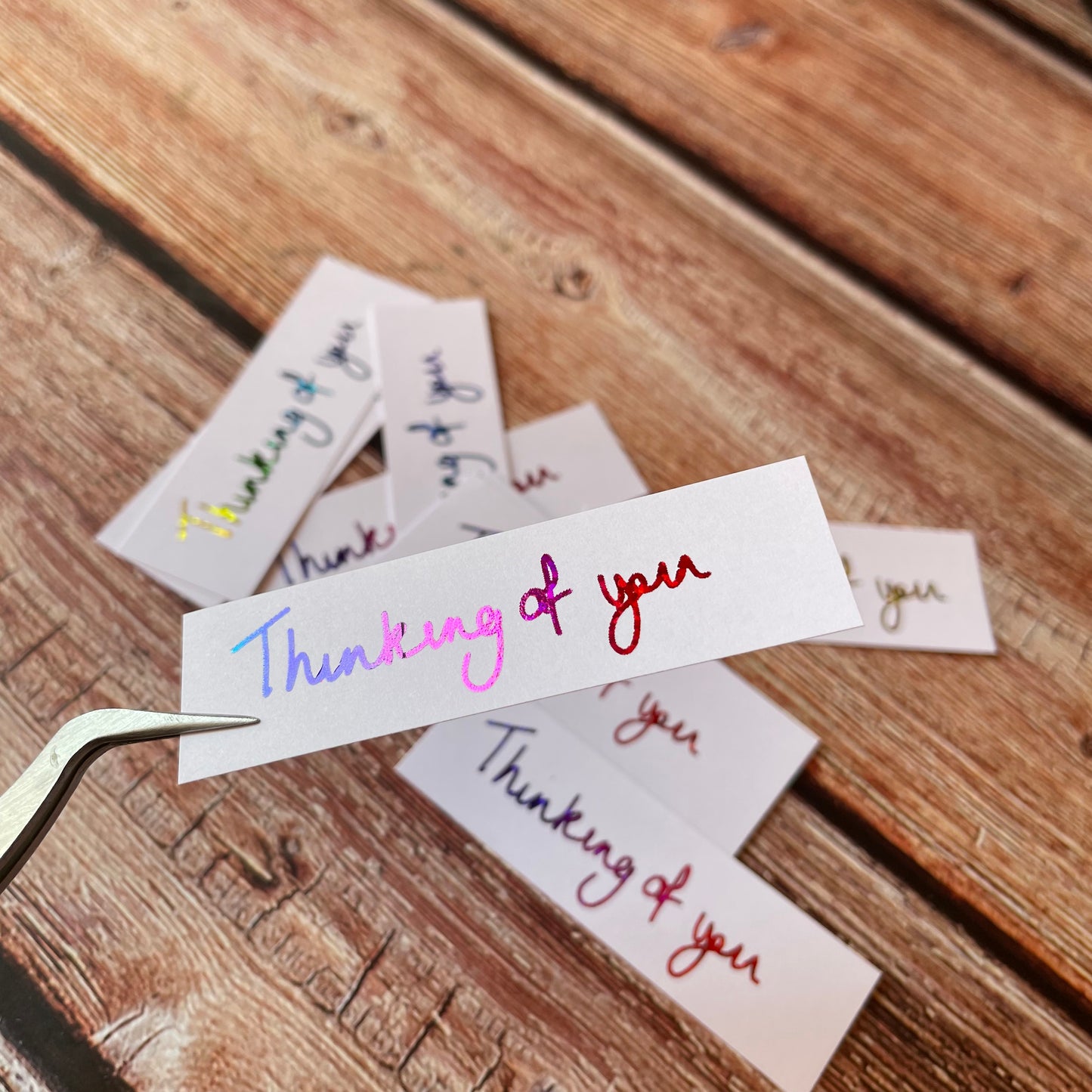 10 pcs Handwritten 'Thinking of you' Sentiments