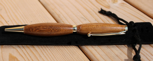 Hard Wood Hand Turned Mukwa Gold Plated Ball Point Pen