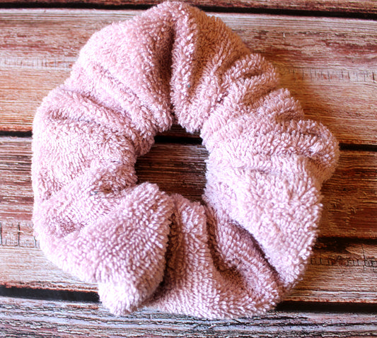 Large Pink Towel Scrunchie