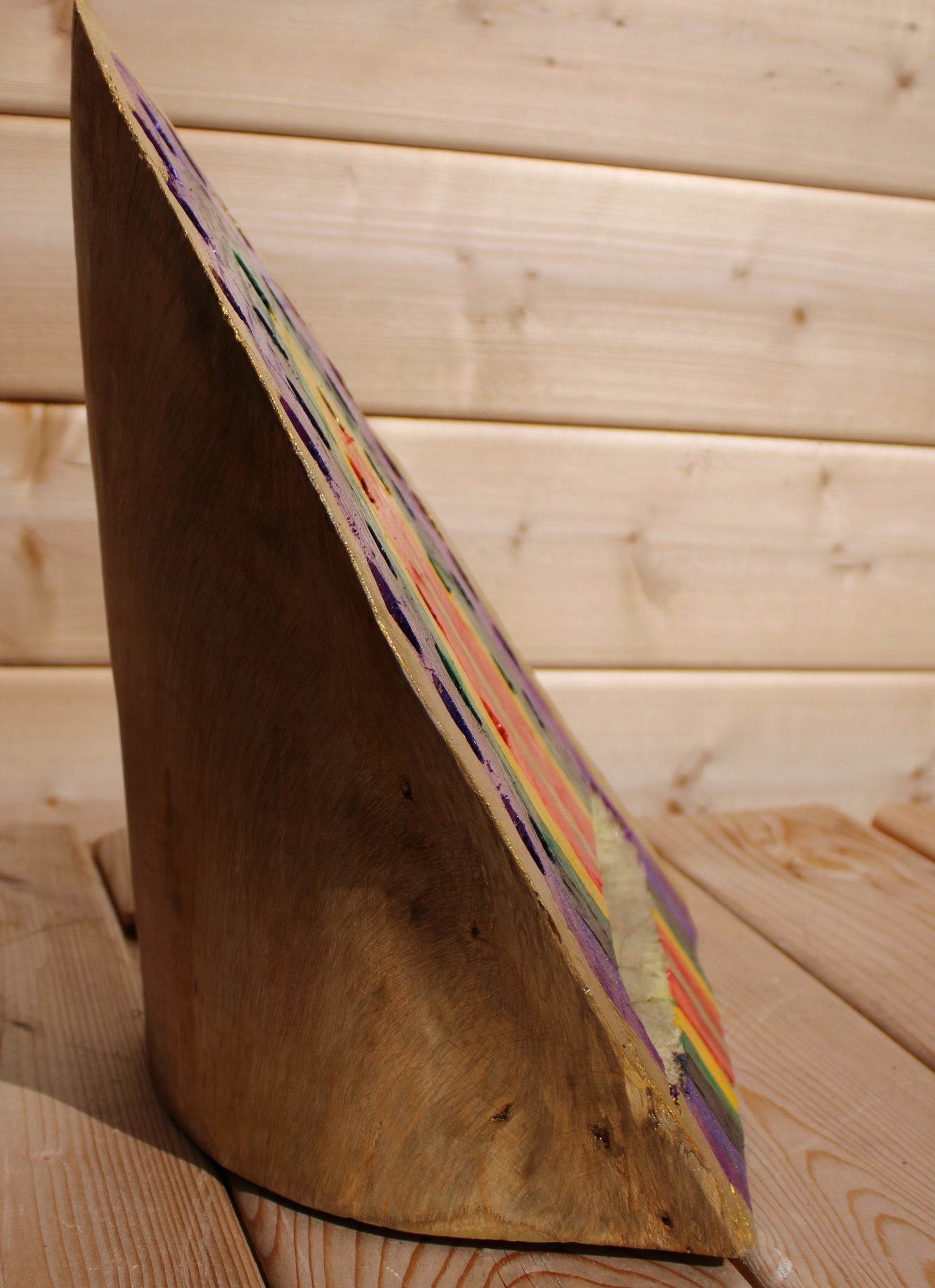 Large Wooden Rainbow desk tidy