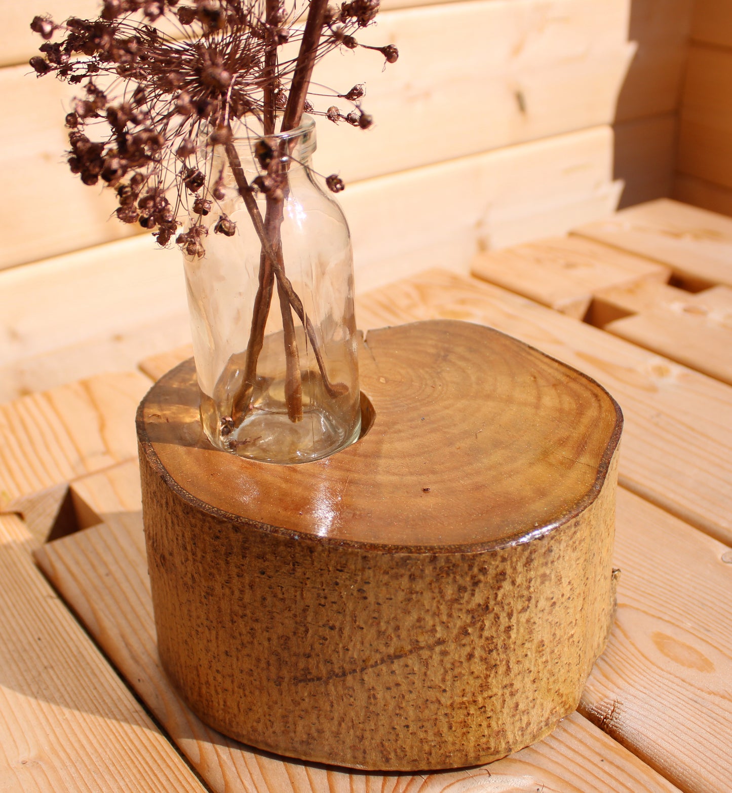 Pale Wood Water/Flower Vase