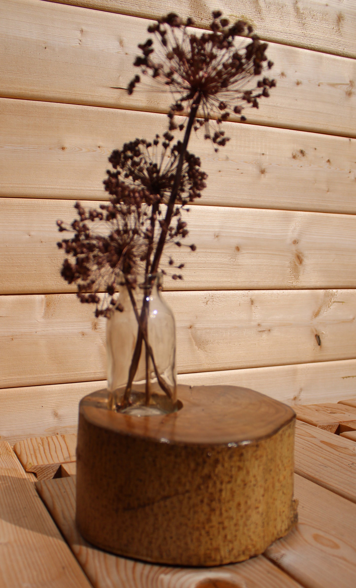 Pale Wood Water/Flower Vase