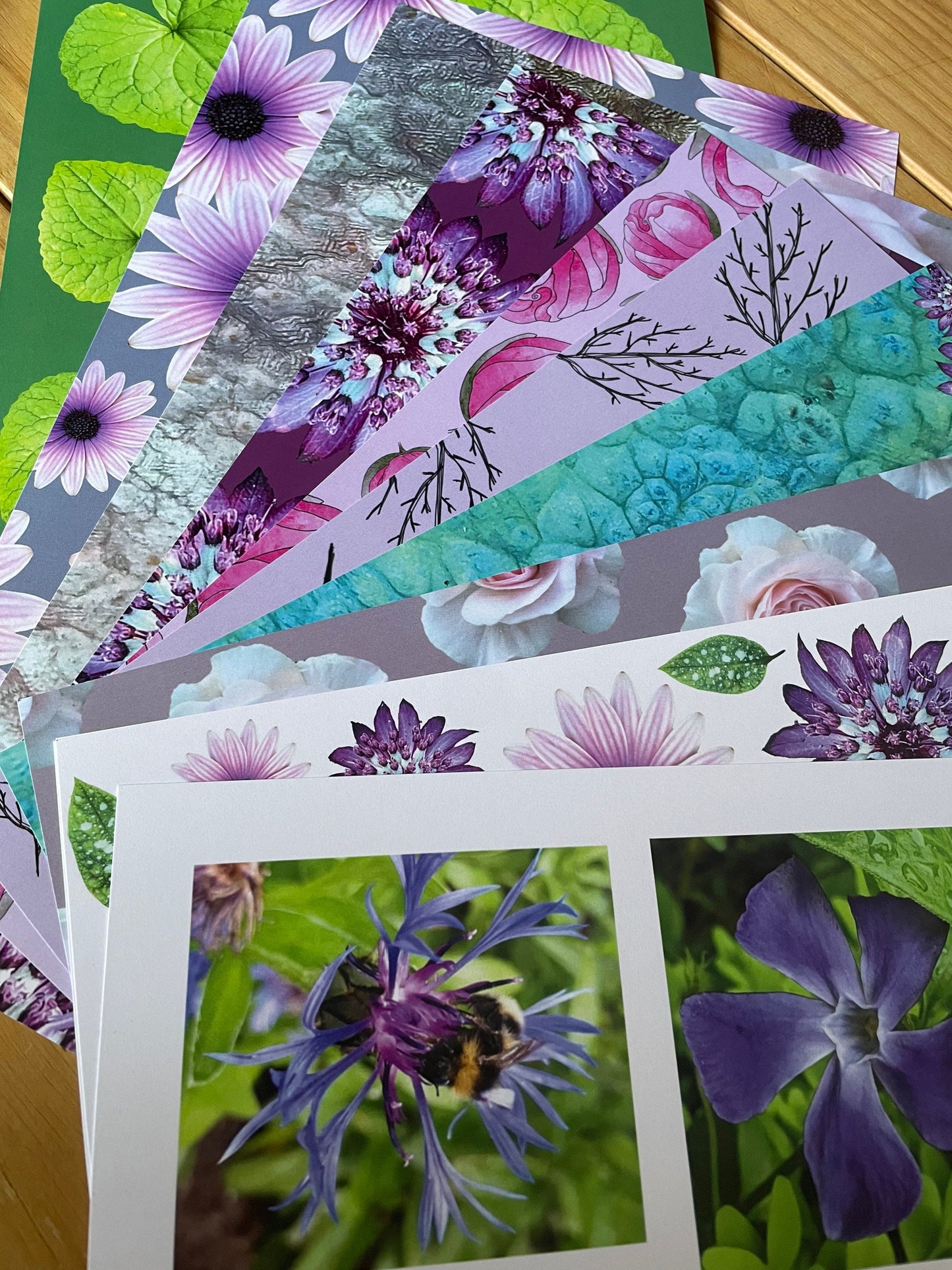 Floral treasures A4 paper pad 32 backing papers and 4 fussy cutting sheets