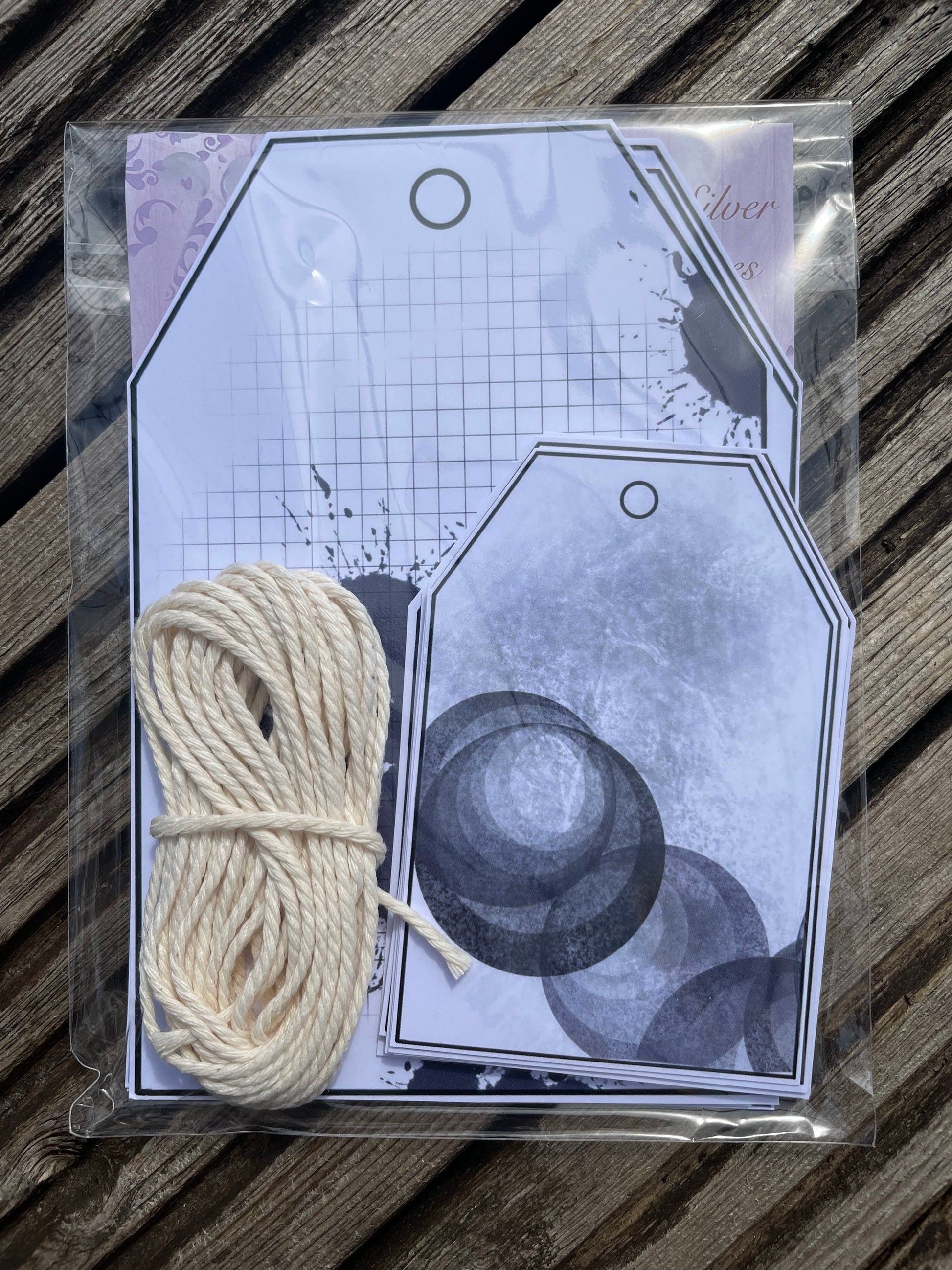 15pcs tag and string ephemera pack ready to use