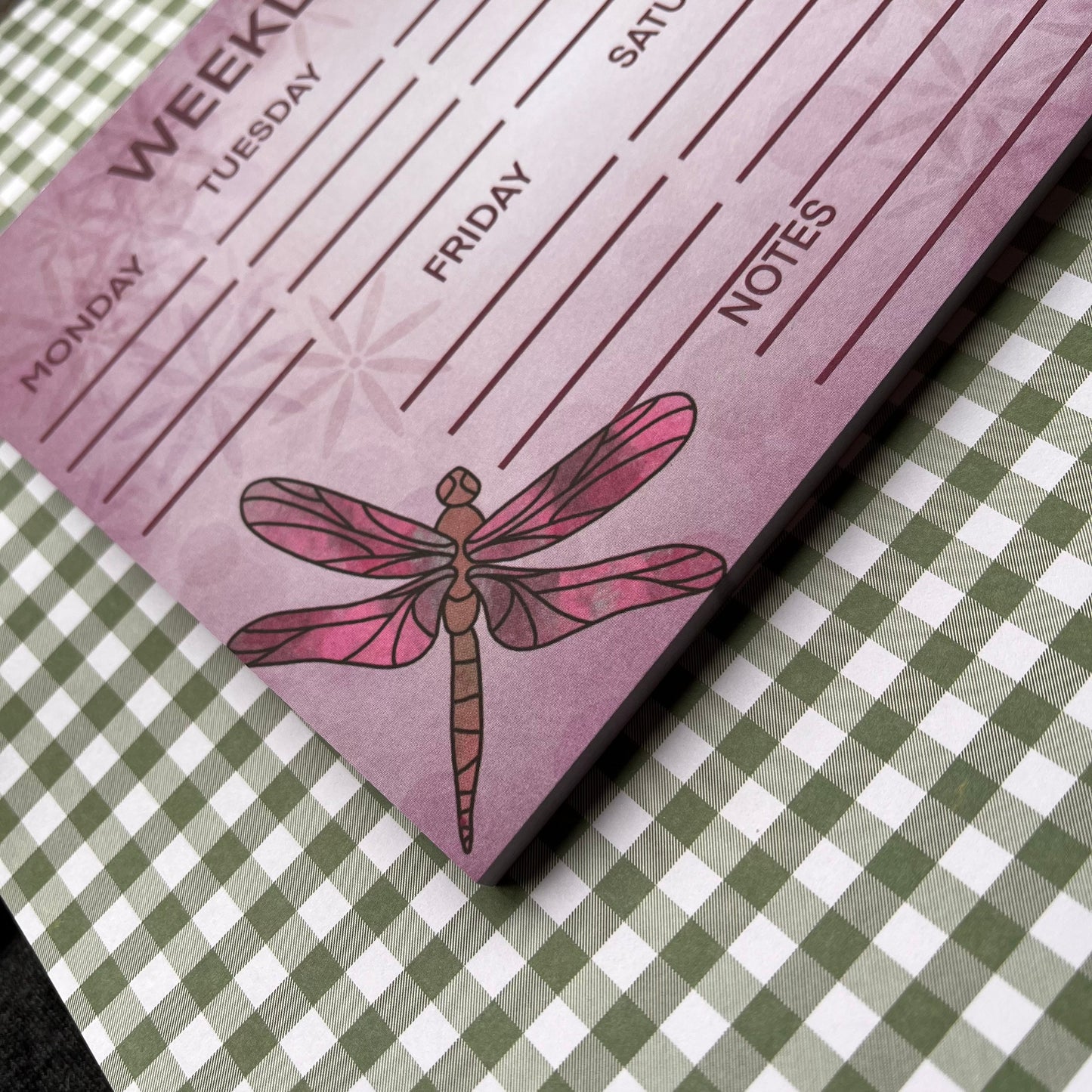 A5 Weekly Planner notebook 50 pages each pink dragonfly design super cute perfect for everyday use