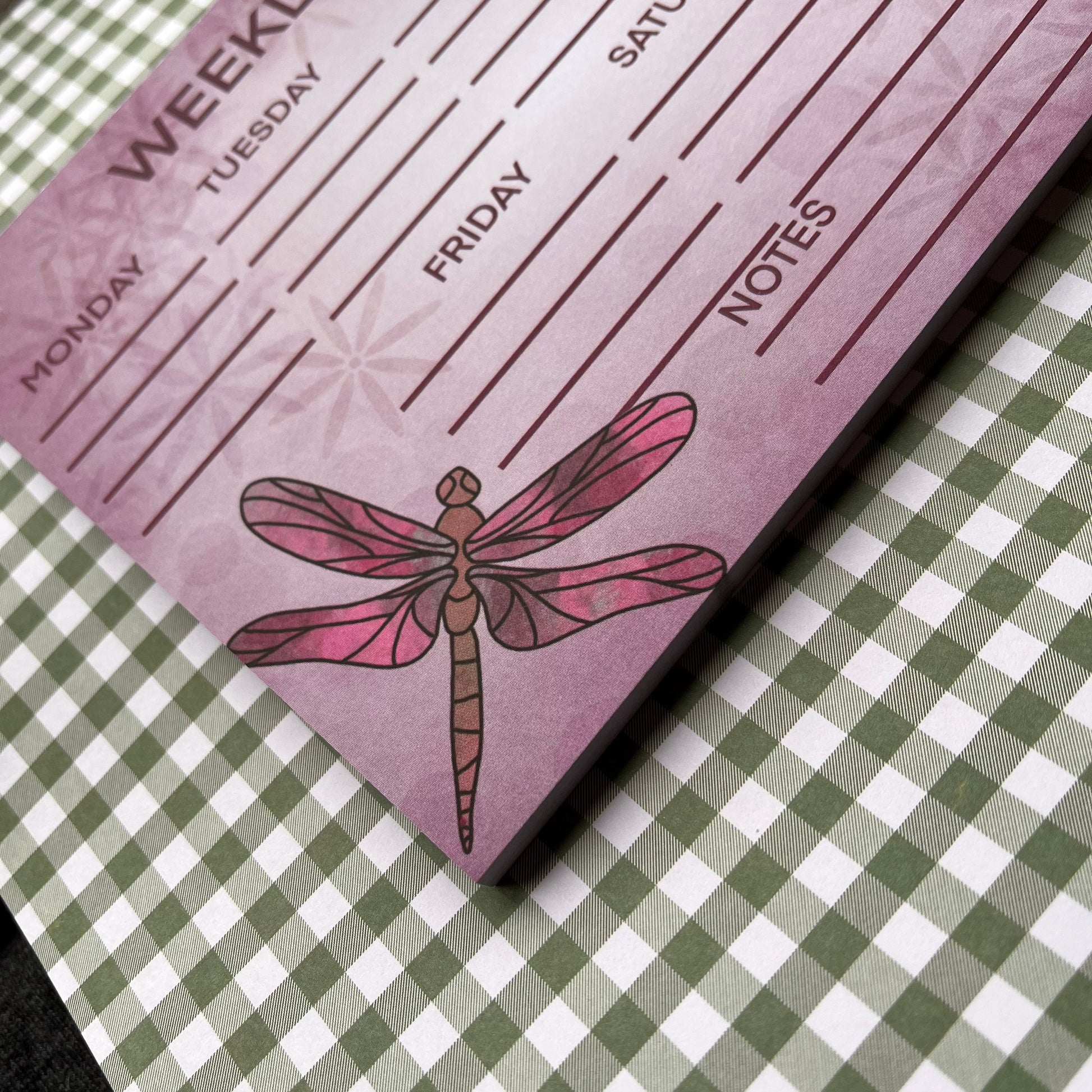 A5 Weekly Planner notebook 50 pages each pink dragonfly design super cute perfect for everyday use