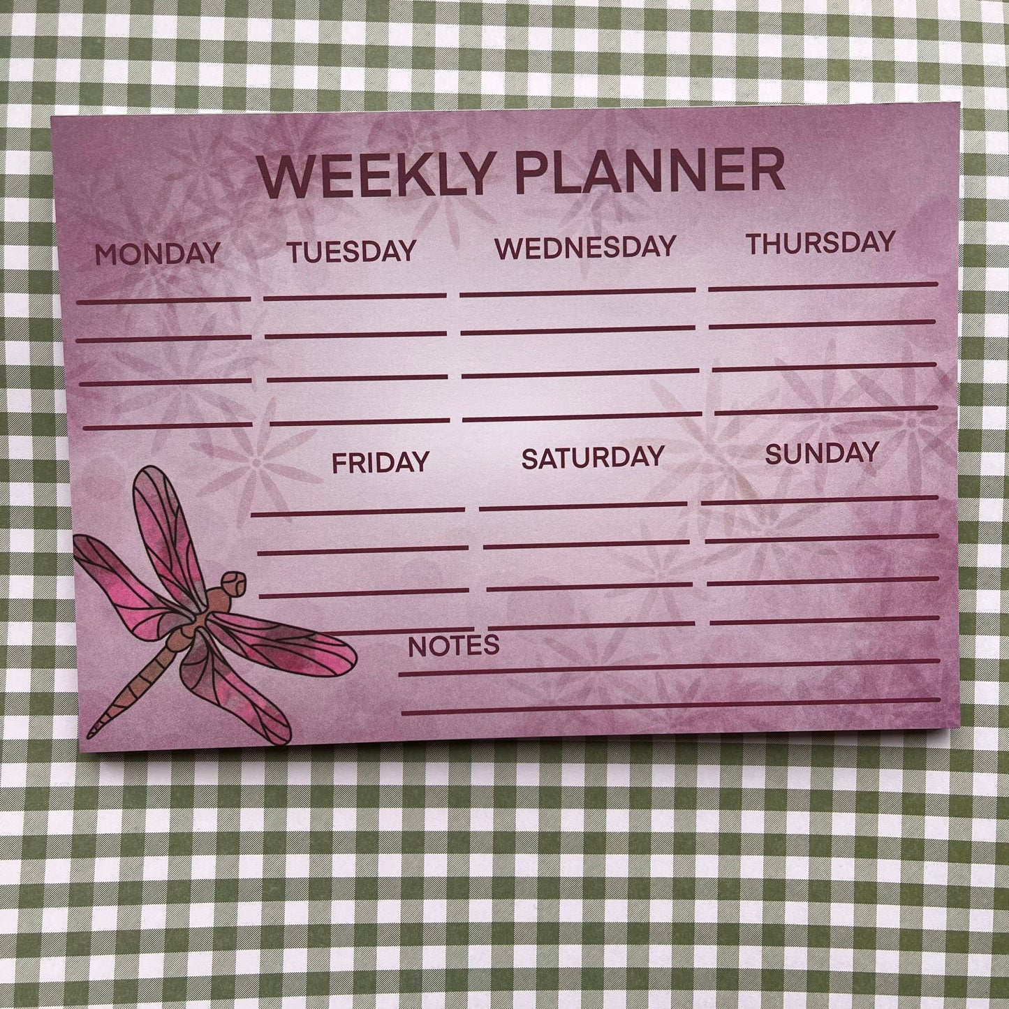 A5 Weekly Planner and A6 To do list notebooks 50 pages each pink dragonfly design super cute perfect for everyday use