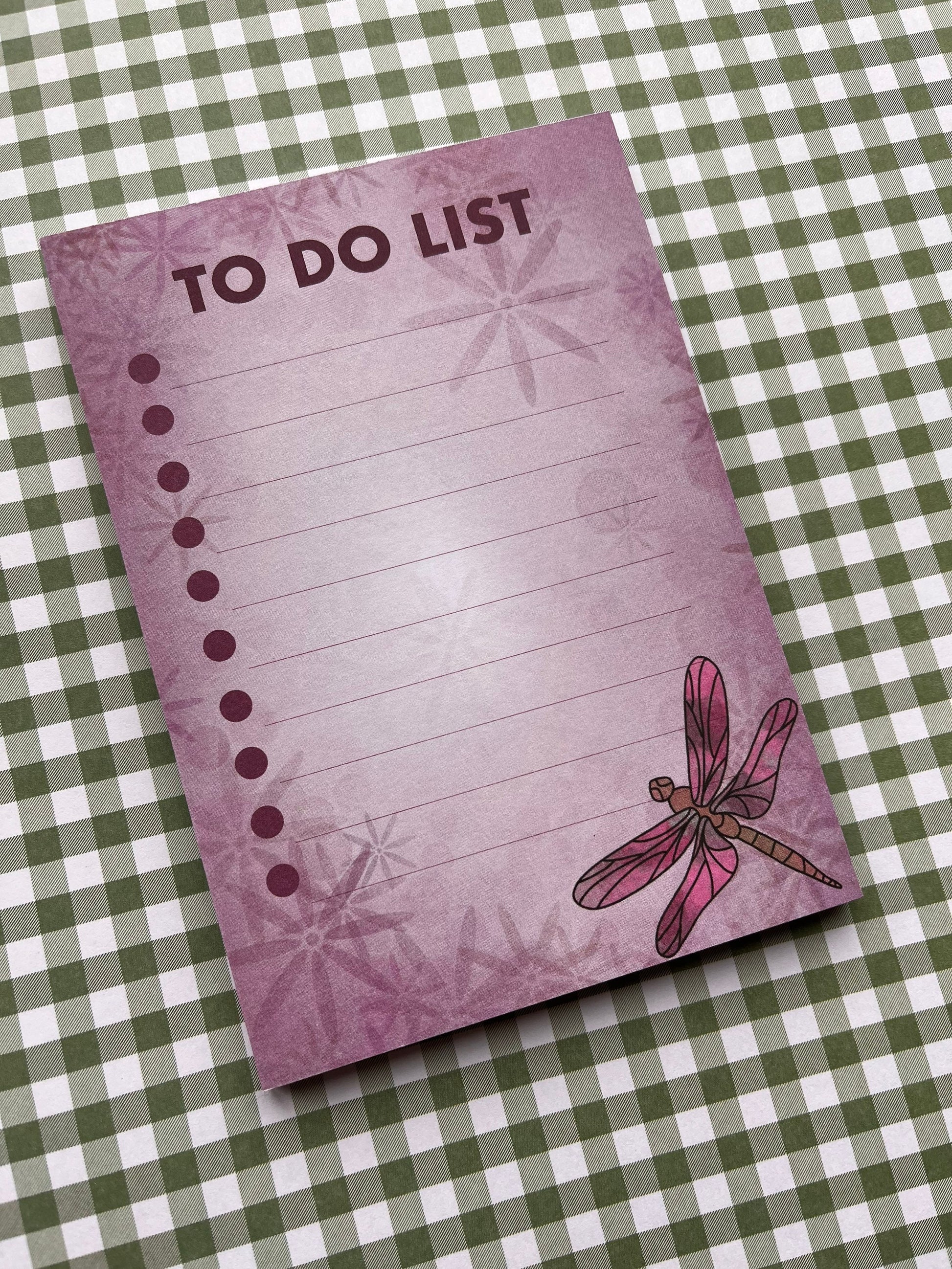 A5 Weekly Planner and A6 To do list notebooks 50 pages each pink dragonfly design super cute perfect for everyday use