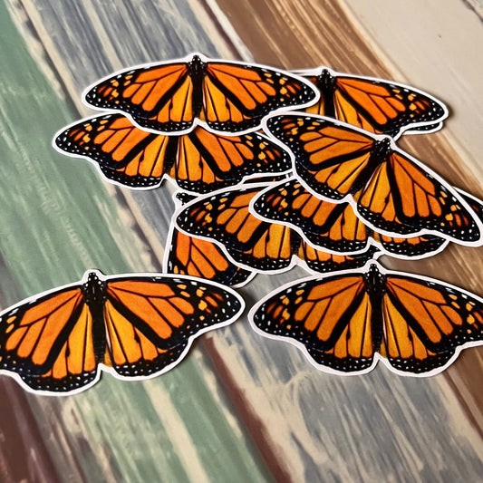 10 orange butterfly ephemera pieces ready to use