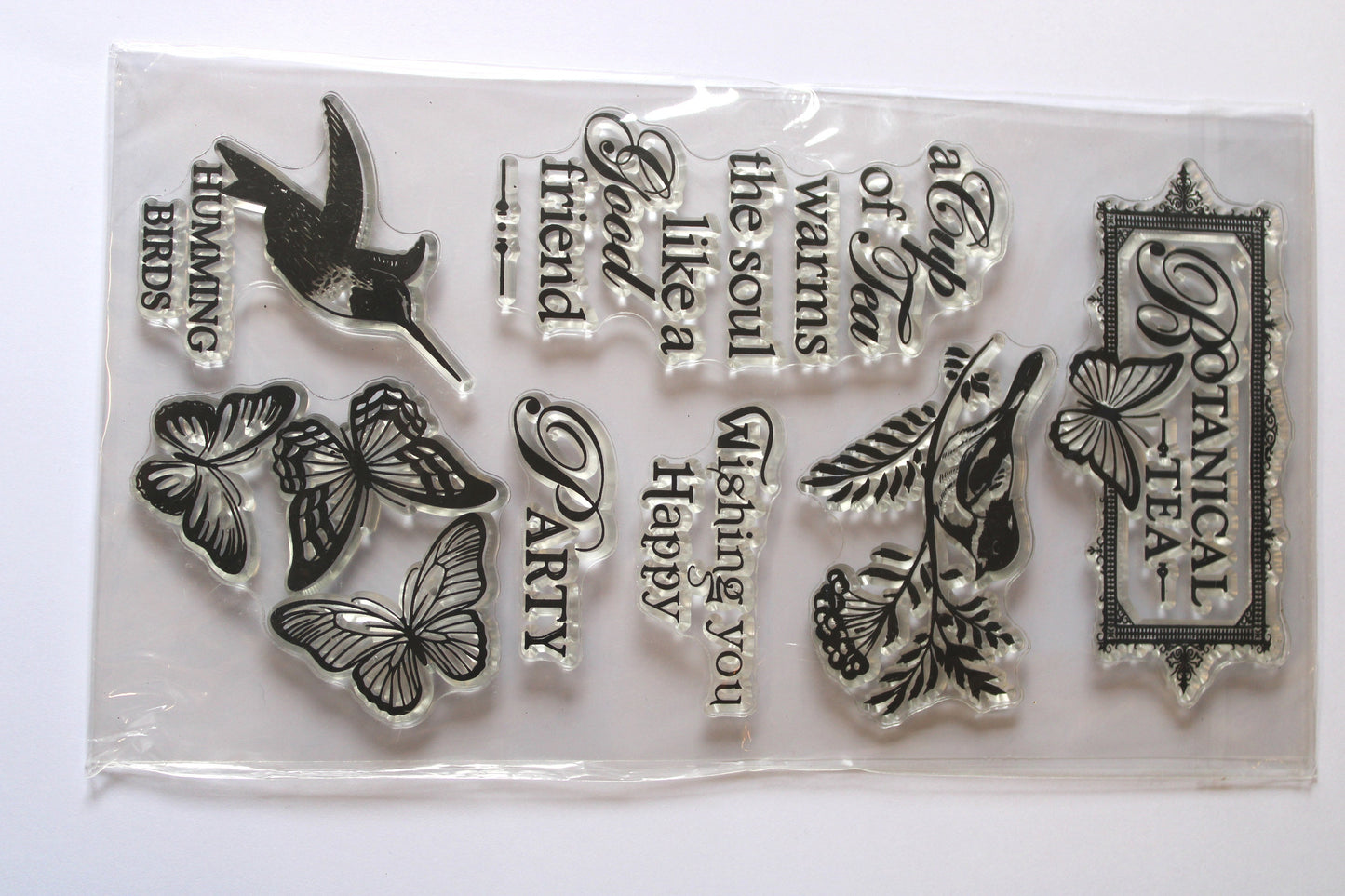 Botanical tea silicone Stamp Set